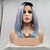 tanie Synthetic Lace Wigs-Synthetic Lace Front Wig Matte kinky Straight Bob Layered Haircut Lace Front Wig Short Black / Smoke Blue Synthetic Hair 24 inch Women&#039;s Cosplay Women Ombre Hair Blue Purple Sylvia
