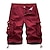 cheap Men&#039;s Pants &amp; Shorts-Men&#039;s Stylish Classic Sporty Zipper Straight Shorts Tactical Cargo Knee Length Pants Inelastic Casual Solid Color Mid Waist Cycling Outdoor Wine Red White gray Baolan Black khaki 30 31 32 34 36