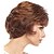 cheap Older Wigs-Synthetic Wig Curly Side Part Wig Brown Short Brown / Burgundy Synthetic Hair 12 inch Women&#039;s Fashionable Design Fluffy Brown