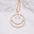 cheap Wedding &amp; Party Jewelry-Women&#039;s Pendant Necklace Necklace Classic Face Happy Simple Trendy Fashion Chrome Rose Gold Plated White 70 cm Necklace Jewelry 1pc For Daily Holiday Street Birthday Festival / Long Necklace