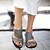ieftine Sandale de Damă-Pentru femei Sandale Toc Drept Vârf deschis Piele de Căprioară / PU Cizme Medii Dulce / minimalism Primăvara &amp; toamnă / Primavara vara Negru / Gri