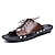 cheap Men&#039;s Slippers &amp; Flip-Flops-Men&#039;s Novelty Shoes Spring &amp; Summer Beach Slippers &amp; Flip-Flops Microfiber Breathable Non-slipping Wear Proof Light Brown / Dark Brown / Black