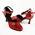 cheap Ballroom Shoes &amp; Modern Dance Shoes-Women&#039;s Modern Shoes / Ballroom Shoes PU Ankle Strap Heel Buckle Slim High Heel Dance Shoes Dark Red / Gold / Performance