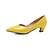 זול נעלי עקב לנשים-בגדי ריקוד נשים עקבים עקב קובני בוהן מחודדת בריטי מִעוּטָנוּת יומי משרד קריירה עור פטנט PU שחור / סגול / צהוב