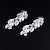 זול סטים של תכשיטים-1set סטי תכשיטי כלה For בגדי ריקוד נשים לבן מפלגה חתונה מתנה דמוי פנינה אבן נוצצת סגסוגת קלאסי פרח / ארוסים