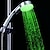 abordables Douches manuelles-LED Shower Head Color Changing 2 Water Mode 7 Color Glow Light Automatically Changing Handheld Showerhead