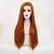 cheap Synthetic Lace Wigs-Synthetic Lace Front Wig Straight Side Part Lace Front Wig Long Orange Synthetic Hair 24 inch Women&#039;s Adjustable Heat Resistant Party Brown