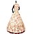 cheap Historical &amp; Vintage Costumes-Princess Maria Antonietta Rococo Victorian Vacation Dress Dress Party Costume Costume JSK / Jumper Skirt Women&#039;s Cotton Costume Red / Beige Vintage Cosplay Masquerade Party &amp; Evening Sleeveless Floor