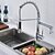 cheap Kitchen Faucets-Kitchen faucet - One Hole Nickel Brushed Pull-out / ­Pull-down Deck Mounted Contemporary Kitchen Taps / Single Handle One Hole