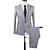 olcso Trenchcoat for menn-Men&#039;s Suits Pants Blazer Solid Colored / Color Block Regular Fit Acrylic / Polyester Men&#039;s Suit Blue / Wine / Gray - Notch lapel collar