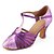 cheap Ballroom Shoes &amp; Modern Dance Shoes-Women&#039;s Dance Shoes Modern Shoes / Ballroom Shoes Heel Cuban Heel Customizable Dark Purple / Gray / Performance / Practice