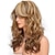 cheap Older Wigs-Blonde Wigs for Women Synthetic Wig Curly with Bangs Wig Medium Length Light Golden Light Brown Black / Red Synthetic Hair