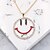 cheap Wedding &amp; Party Jewelry-Women&#039;s Pendant Necklace Necklace Classic Face Happy Simple Trendy Fashion Chrome Rose Gold Plated White 70 cm Necklace Jewelry 1pc For Daily Holiday Street Birthday Festival / Long Necklace