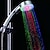 baratos Chuveiro de Mão-cabeça de chuveiro led mudança de cor 2 modo de água 7 cores brilho luz mudando automaticamente chuveiro de mão
