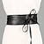 abordables Cinturones de mujer-Mujer Cinturón PU Blanco Negro Caqui Plata Dorado Cinturón Ancho Boda Fiesta Exterior Calle Color puro / Básico / Primavera / Verano / Otoño / Invierno