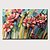 billige Stillebensmalerier-Hang-Painted Oliemaleri Hånd malede Horisontal Sille Liv Blomstret / Botanisk Moderne Omfatter indre ramme