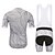 cheap Men&#039;s Clothing Sets-MUBODO Men&#039;s Short Sleeve Cycling Jersey with Bib Shorts Black+Sliver Bike Clothing Suit Breathable Quick Dry Reflective Strips Sports Mesh Mountain Bike MTB Road Bike Cycling Clothing Apparel