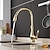 cheap Pullout Spray-Kitchen Faucet with Sprayer Vessel Installation Nickel Brushed/Electroplated One Hole Widespread Pull Out/High Arc, Brass Kitchen Faucet Contain with Cold and Hot Water