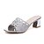 abordables Sandalias de mujer-Mujer Sandalias Tacón Cuadrado Malla Verano Negro / Dorado / Plata