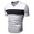 cheap Men&#039;s Shirts-Men&#039;s T shirt Solid Colored Color Block Patchwork Short Sleeve Athleisure Tops Basic V Neck Light Brown Gray White / Sports / Gym