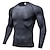 cheap Men&#039;s Active Tees &amp; Tanks-Men&#039;s Compression Shirt Running Shirt Long Sleeve Tee Tshirt Athletic Spandex Quick Dry Breathability Lightweight Fitness Gym Workout Running Sportswear Activewear Snakeskin White Red Blue