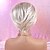 cheap Doll Wigs-Synthetic Wig kinky Straight Natural Straight Pixie Cut Wig Ombre Short Brown / White Synthetic Hair 8 inch Women&#039;s Simple Synthetic Color Gradient Ombre / African American Wig / Doll Wig