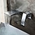 preiswerte an der Wand montiert-Waschbecken Wasserhahn - Wasserfall Chrom Wandmontage Zwei Löcher / Einzigen Handgriff Zwei LöcherBath Taps