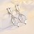 cheap Earrings-Women&#039;s Clear AAA Cubic Zirconia Hoop Earrings Long Love Sweet Fashion S925 Sterling Silver Earrings Jewelry Silver For Wedding Party Daily 1 Pair