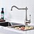 economico Rubinetti per lavello-Rubinetto da cucina - Due manopole Un foro Nickel spazzolato Miscelatore canna bassa Installazione centrale Moderno Kitchen Taps