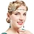 halpa Kultahattu-Vintage Kukka-aihe 1920-luku Suuri Gatsby Flapper-panta Headwear Liikuttunut Otsakorut charleston Naisten Feather Helmet Häät Seremonia Naamiaiset Aikuisten