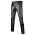 cheap Casual Pants-Men&#039;s Skinny Trousers Faux Leather Pants Straight Leg Solid Colored Full Length Party Going out Club PU Streetwear Stylish Silver Black Micro-elastic