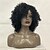 abordables Pelucas sintéticas de moda-Costume Accessories Synthetic Wig Afro Curly Jerry Curl Asymmetrical Wig Medium Length Jet Black Synthetic Hair 14 inch Women&#039;s Fashionable Design Synthetic Natural Hairline Black BLONDE UNICORN