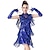 Χαμηλού Κόστους Latin Ρούχα Χορού-latin χορευτικό φόρεμα γκλίτερ φούντα με κρόσσια στο πλάι ντραπ γυναικεία προπόνηση φόρεμα πάρτι ελαστάνη με παγιέτες τερυλέν