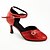 cheap Ballroom Shoes &amp; Modern Dance Shoes-Women&#039;s Modern Shoes / Ballroom Shoes PU Ankle Strap Heel Buckle Slim High Heel Dance Shoes Dark Red / Gold / Performance