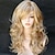 cheap Older Wigs-Blonde Wigs for Women Synthetic Wig Curly with Bangs Wig Medium Length Light Golden Light Brown Black / Red Synthetic Hair