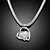 cheap Necklaces-Pendant Necklace Women&#039;s Sterling Silver Silver Heart Love Hollow Heart Ladies Bridal Italian everyday Silver Necklace Jewelry 1pc for Party Wedding Anniversary Birthday Casual Daily