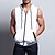 cheap Men&#039;s Tees &amp; Tank Tops-Men&#039;s Color Block Solid Colored Patchwork Tank Top Hooded White / Black / Blue / Brown