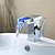 preiswerte Klassisch-Waschbecken Wasserhahn - Wasserfall / LED Chrom Mittellage Einhand Ein LochBath Taps