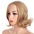 cheap Synthetic Trendy Wigs-Synthetic Wig Curly Side Part Wig Blonde Medium Length Light golden Synthetic Hair 16 inch Women&#039;s Fashionable Design Women Synthetic Blonde