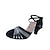 cheap Ballroom Shoes &amp; Modern Dance Shoes-Women&#039;s Ballroom Dance Shoes Modern Dance Shoes Heel Splicing Flared Heel Buckle Black and Sliver Black and Gold Silver