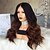 cheap Synthetic Trendy Wigs-Synthetic Wig Deep Wave Middle Part Wig Long Black / Brown Synthetic Hair 28 inch Women&#039;s Color Gradient Dark Brown