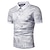abordables Camisas estampadas para hombre-Hombre Polo A Rayas Geométrico Cuello Camisero Estampado Tops Blanco Negro Azul Marino