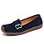 abordables Chaussures sans lacet et mocassins femme-Femme Mocassins et Chaussons+D6148 Talon Plat Bout rond Daim Simple Printemps été Noir / Amande / Rouge / Quotidien