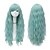 billige Synthetic Trendy Wigs-Synthetic Wig Curly Middle Part Wig Long Green Synthetic Hair 22 inch Women&#039;s Party Green