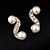 cheap Jewelry Sets-Women&#039;s White Bridal Jewelry Sets S Shaped Alphabet Shape Simple Classic Fashion Cute Bridal Imitation Pearl Earrings Jewelry Gold For Wedding Party Engagement Gift 1 set