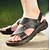 cheap Men&#039;s Sandals-Men&#039;s Comfort Shoes Cowhide Summer Sandals Black / Brown / Coffee