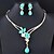 cheap Religious Jewelry-Women&#039;s Blue Multicolor Bridal Jewelry Sets Link / Chain Floral Theme Drop Simple Fashion Rhinestone Earrings Jewelry Blue / Rainbow / Dark Blue For Wedding Party Engagement 1 set