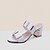 Χαμηλού Κόστους Sandálias de mulher-Women&#039;s Sandals Block Heel Sandals Plaid Chunky Heel Open Toe Comfort Dress PU Summer White Black