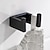 cheap Bathroom Accessory Set-Bathroom Accessory Toilet Paper Holder / Robe Hook and Bathroom Single Towel Rod New Design Stainless Steel Wall Mounted Matte Black