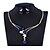 voordelige Religieuze Sieraden-Dames Blauw Veelkleurig Bruidssieradensets Schakelketting Bloemen Thema Drop Eenvoudig Modieus Strass oorbellen Sieraden Blauw / Regenboog / Donkerblauw Voor Bruiloft Feest Verloving 1 set